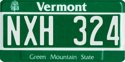VT license plate NXH324