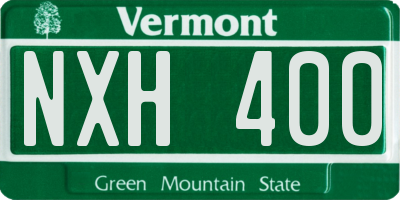 VT license plate NXH400