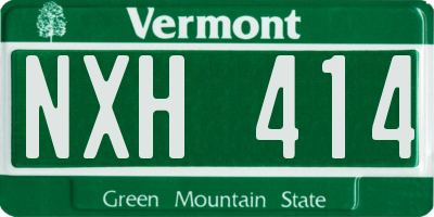 VT license plate NXH414