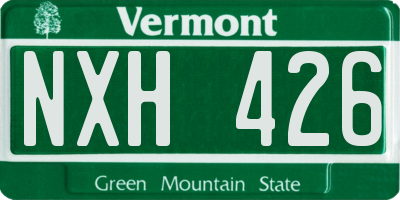 VT license plate NXH426