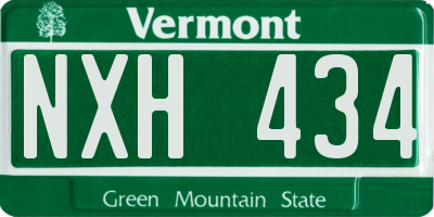 VT license plate NXH434