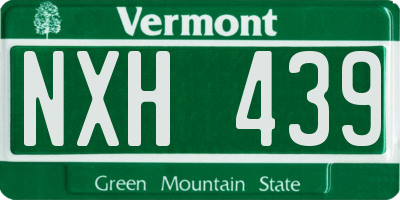 VT license plate NXH439