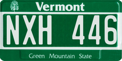VT license plate NXH446