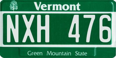 VT license plate NXH476