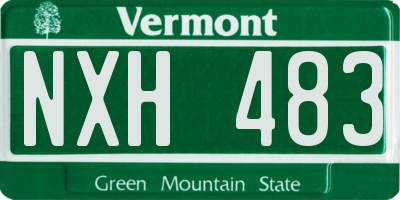 VT license plate NXH483