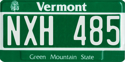 VT license plate NXH485