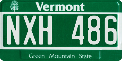 VT license plate NXH486