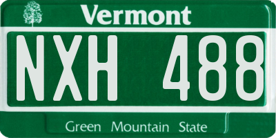 VT license plate NXH488