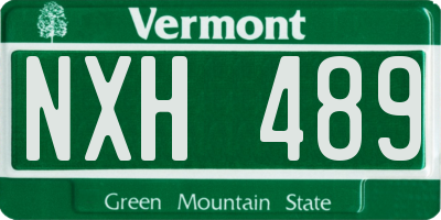 VT license plate NXH489