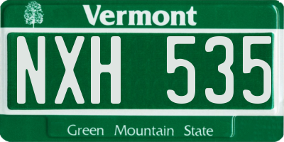 VT license plate NXH535