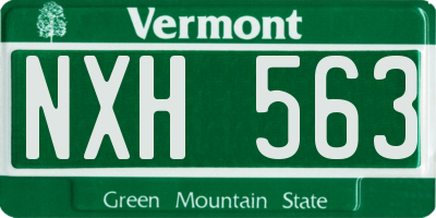 VT license plate NXH563