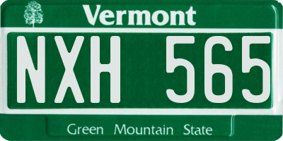 VT license plate NXH565