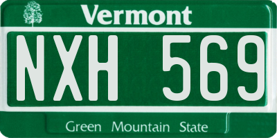 VT license plate NXH569