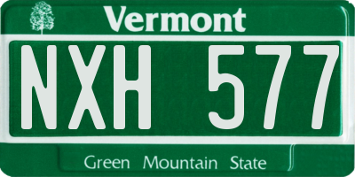 VT license plate NXH577