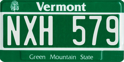 VT license plate NXH579