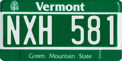 VT license plate NXH581