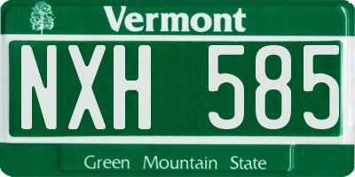 VT license plate NXH585