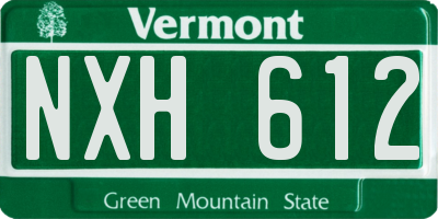 VT license plate NXH612