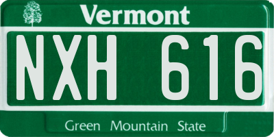 VT license plate NXH616