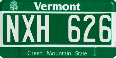 VT license plate NXH626