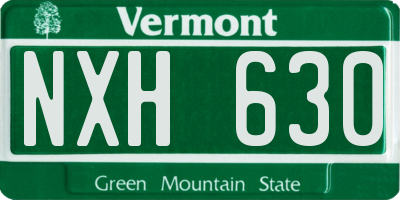 VT license plate NXH630