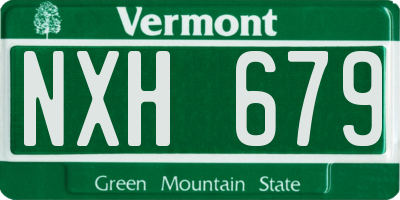 VT license plate NXH679