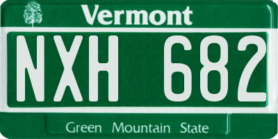 VT license plate NXH682