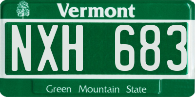 VT license plate NXH683