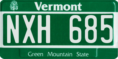 VT license plate NXH685