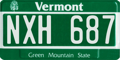 VT license plate NXH687