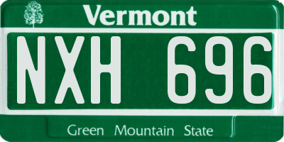 VT license plate NXH696