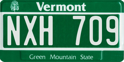 VT license plate NXH709