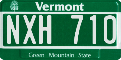 VT license plate NXH710