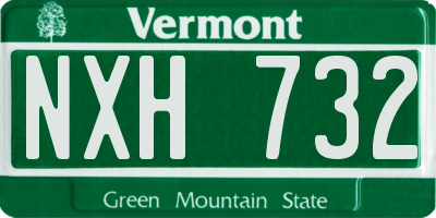 VT license plate NXH732