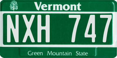 VT license plate NXH747