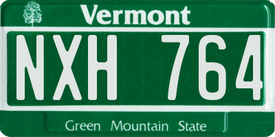 VT license plate NXH764