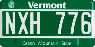 VT license plate NXH776