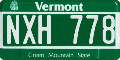 VT license plate NXH778