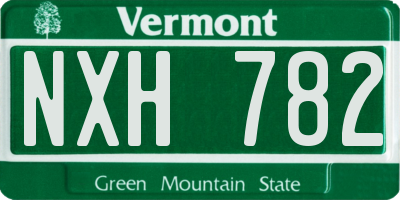 VT license plate NXH782