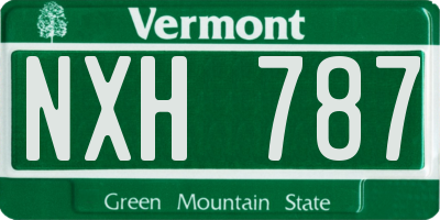 VT license plate NXH787