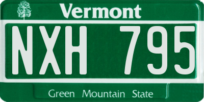 VT license plate NXH795