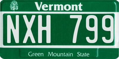 VT license plate NXH799