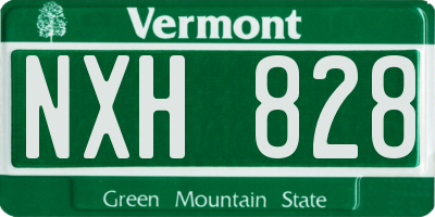 VT license plate NXH828