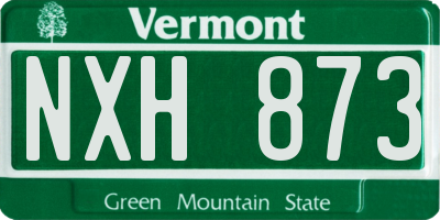 VT license plate NXH873