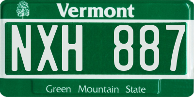 VT license plate NXH887