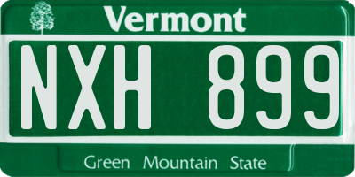 VT license plate NXH899