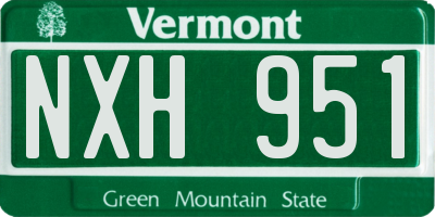 VT license plate NXH951