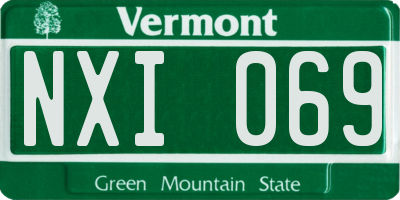 VT license plate NXI069