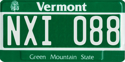 VT license plate NXI088