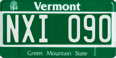 VT license plate NXI090